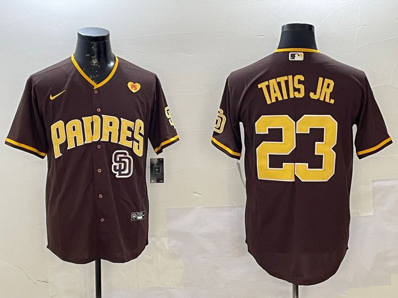 Men San Diego Padres #23 Tatis jr Brown Game 2025 Nike MLB Jersey style 12